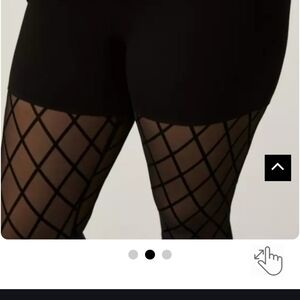 Torrid Black Shorts Diamond Leggings